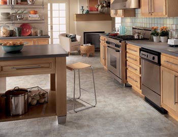 waterproof vinyl flooring in a kitchen