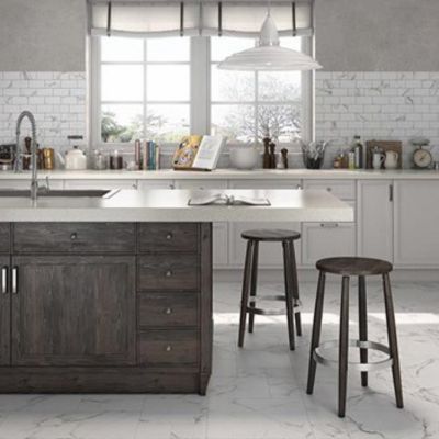 tile floors in a bright Colorado Springs kitchen
